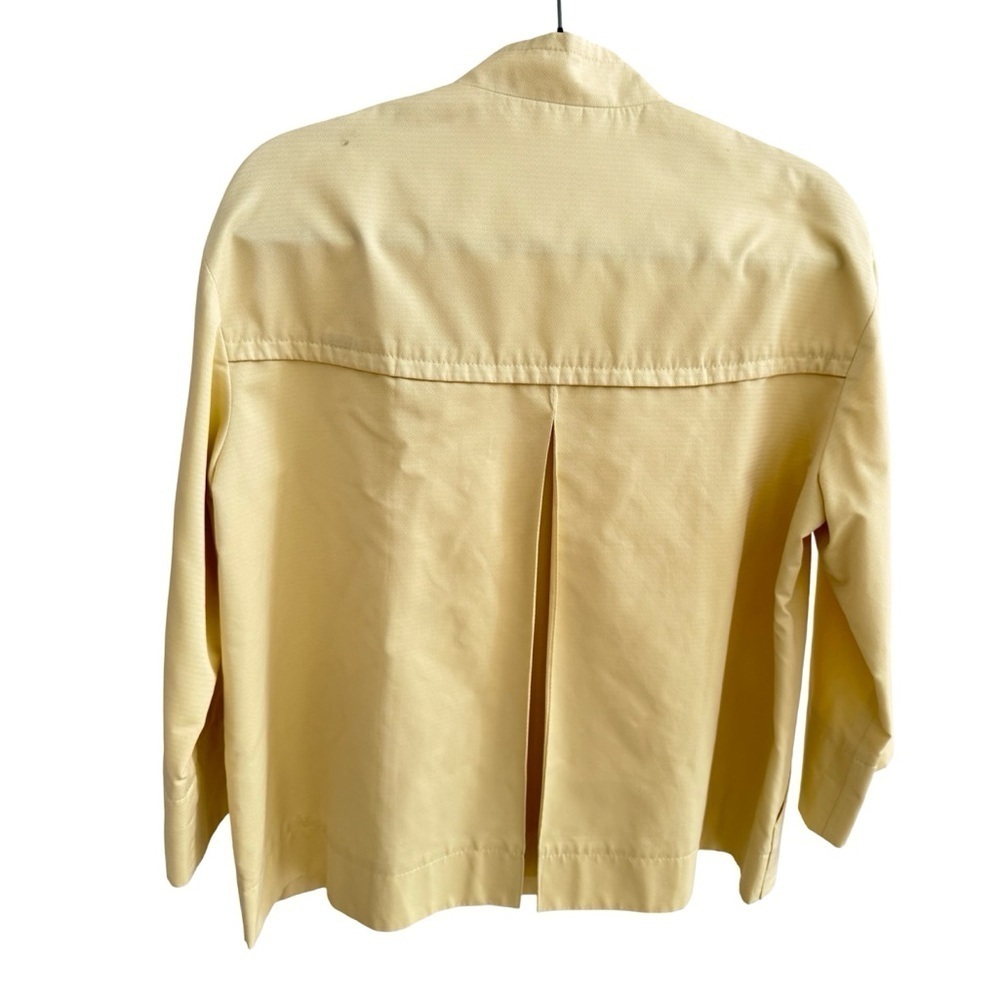 Akris Punto Yellow cropped jacket lightweight size 8 - Picture 4 of 12